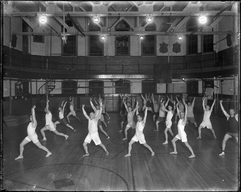 Miniature of Young Men Doing Calisthenics In A N.J. Y.M.C.A.