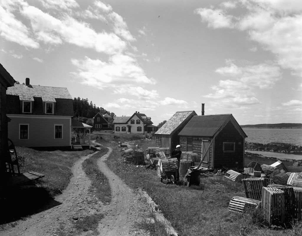 Miniature of Lobster Traps, Fisherman's Shack And Houses By The Shore At Bailey Island