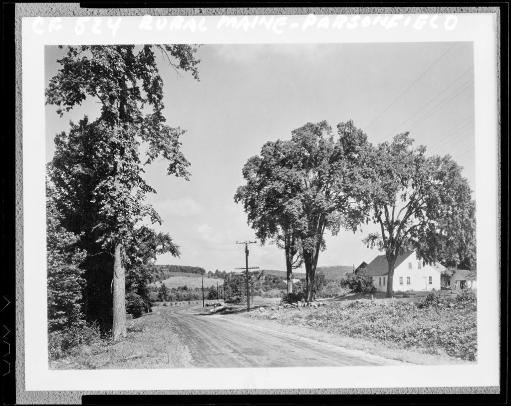 Miniature of Road Past A Home In Parsonsfield, Hills In Distance