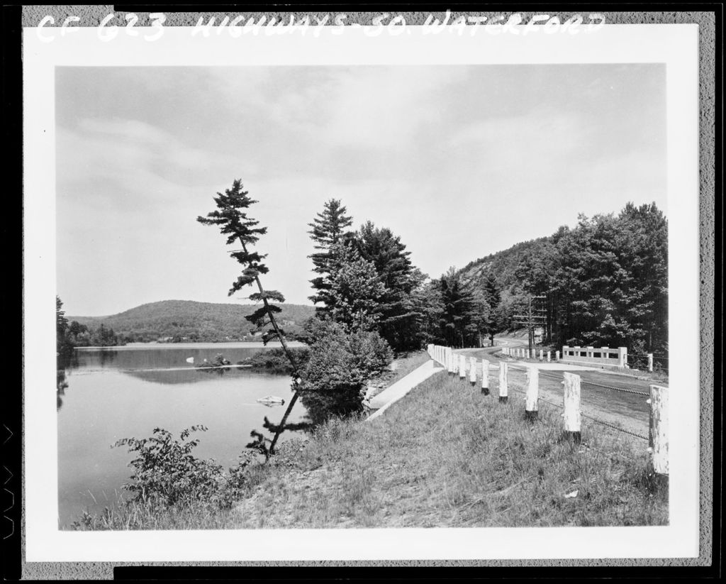 Miniature of Blacktop Road Along Scenic Lake Shore In South Waterford