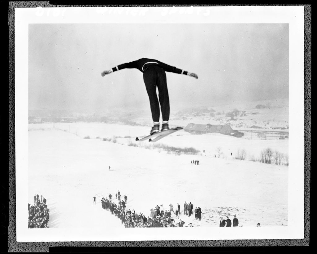 Miniature of Person Coming Off A Ski Jump