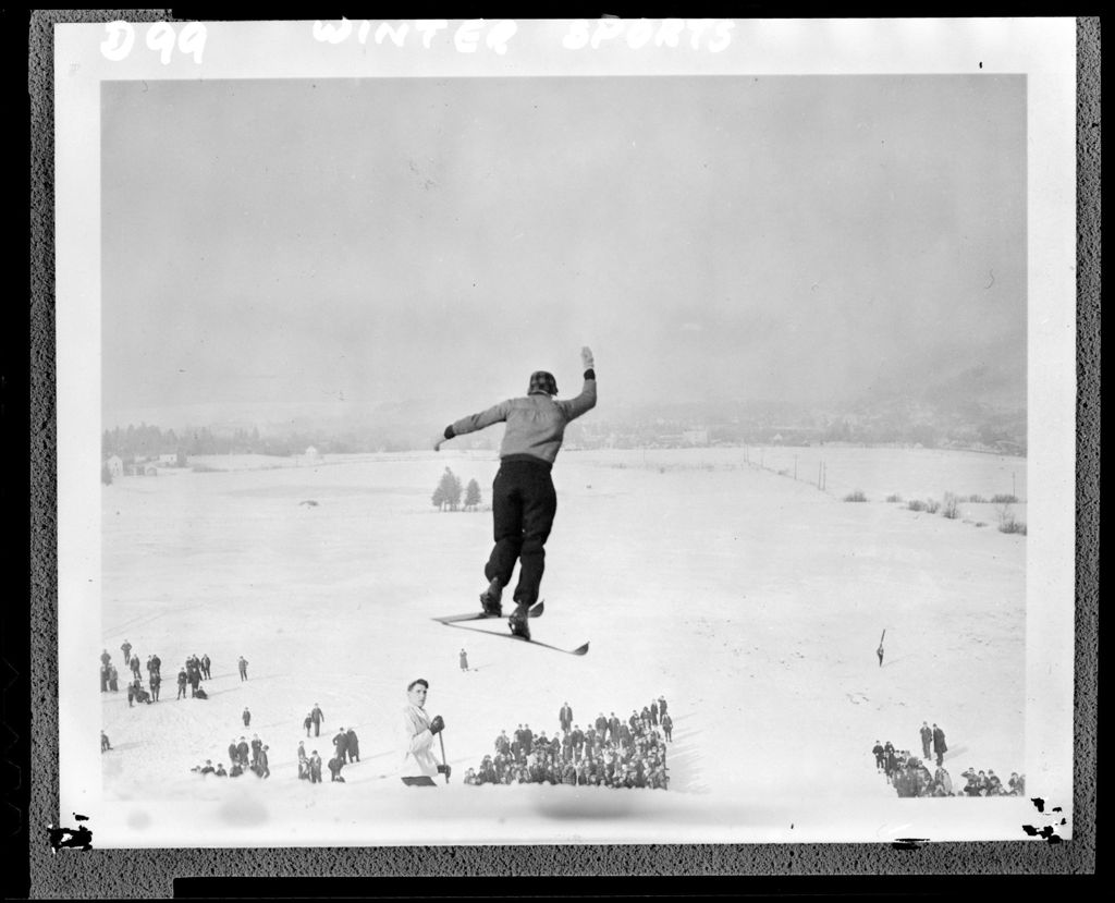 Miniature of Person Coming Off A Ski Jump