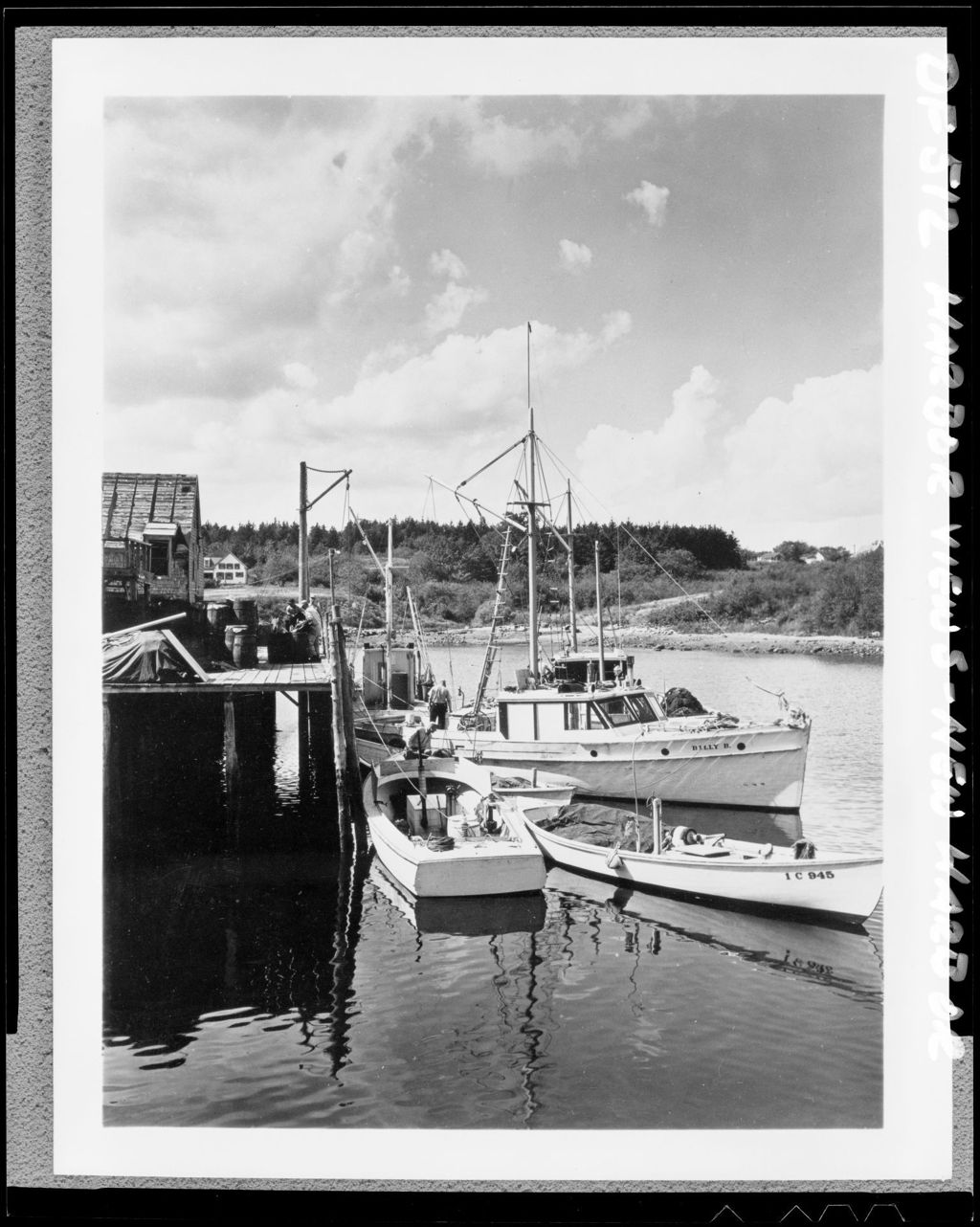 Miniature of Fishing Boats Tied In At Head Of Wharf In New Harbor