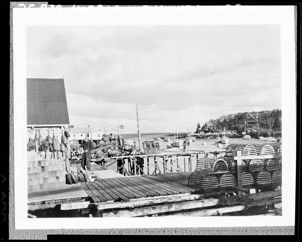 Miniature of Fisherman's Wharves Along Shore In New Harbor