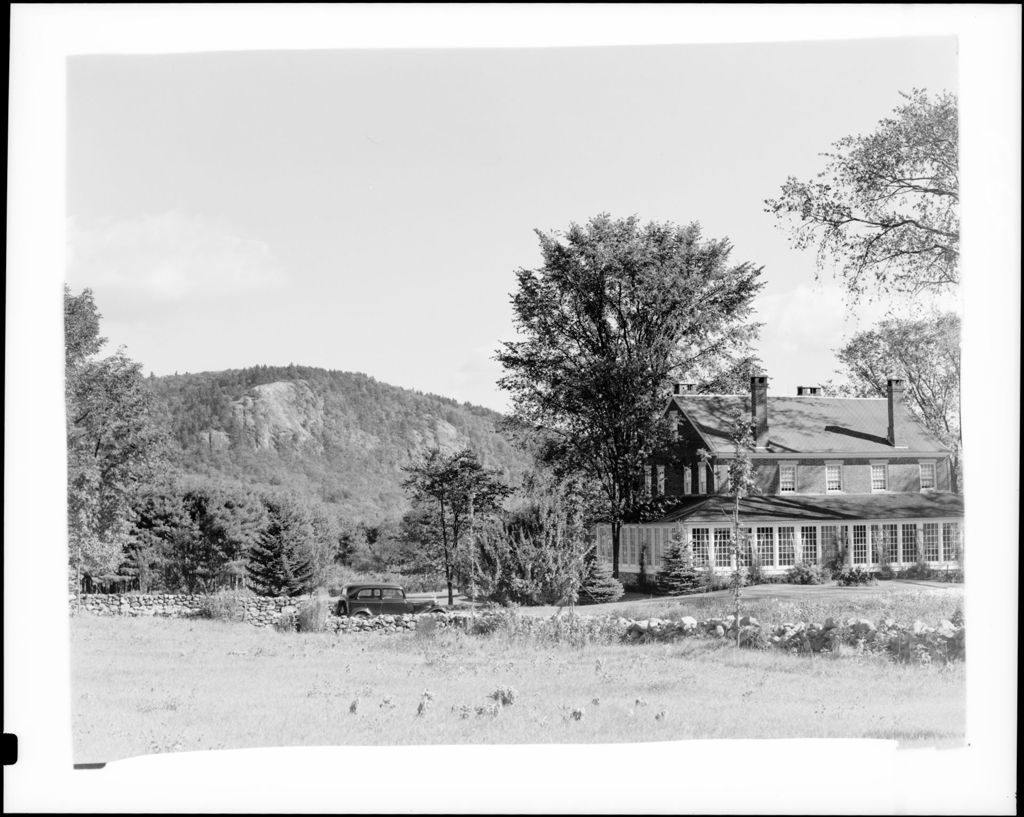 Miniature of Large Two Story Home In Lovell With Nice Stone Walls, Hill In Background