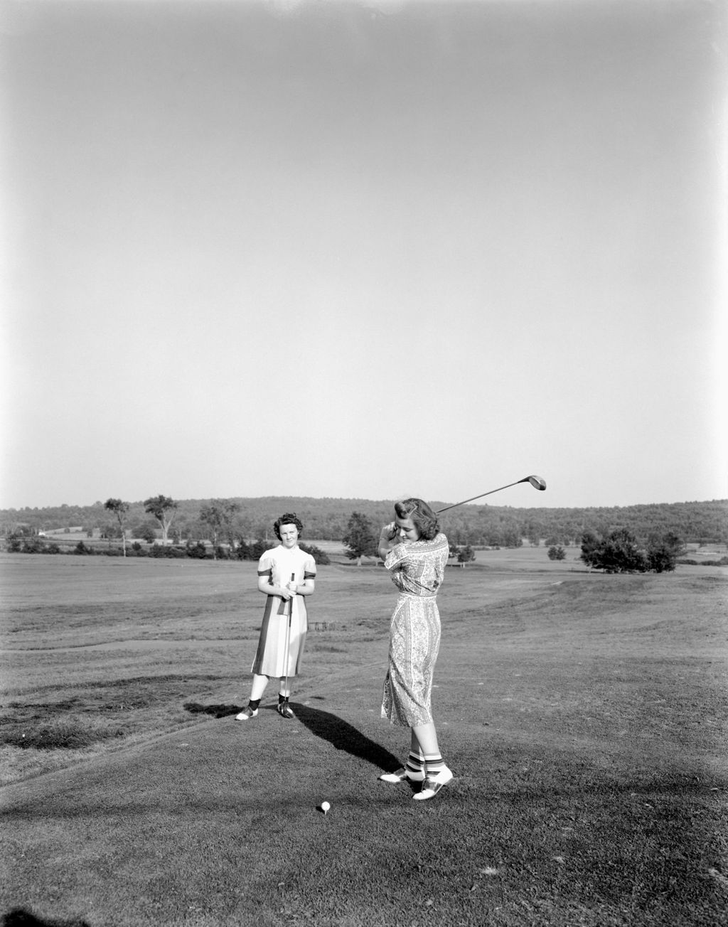 Miniature of Two Girls Playing Golf