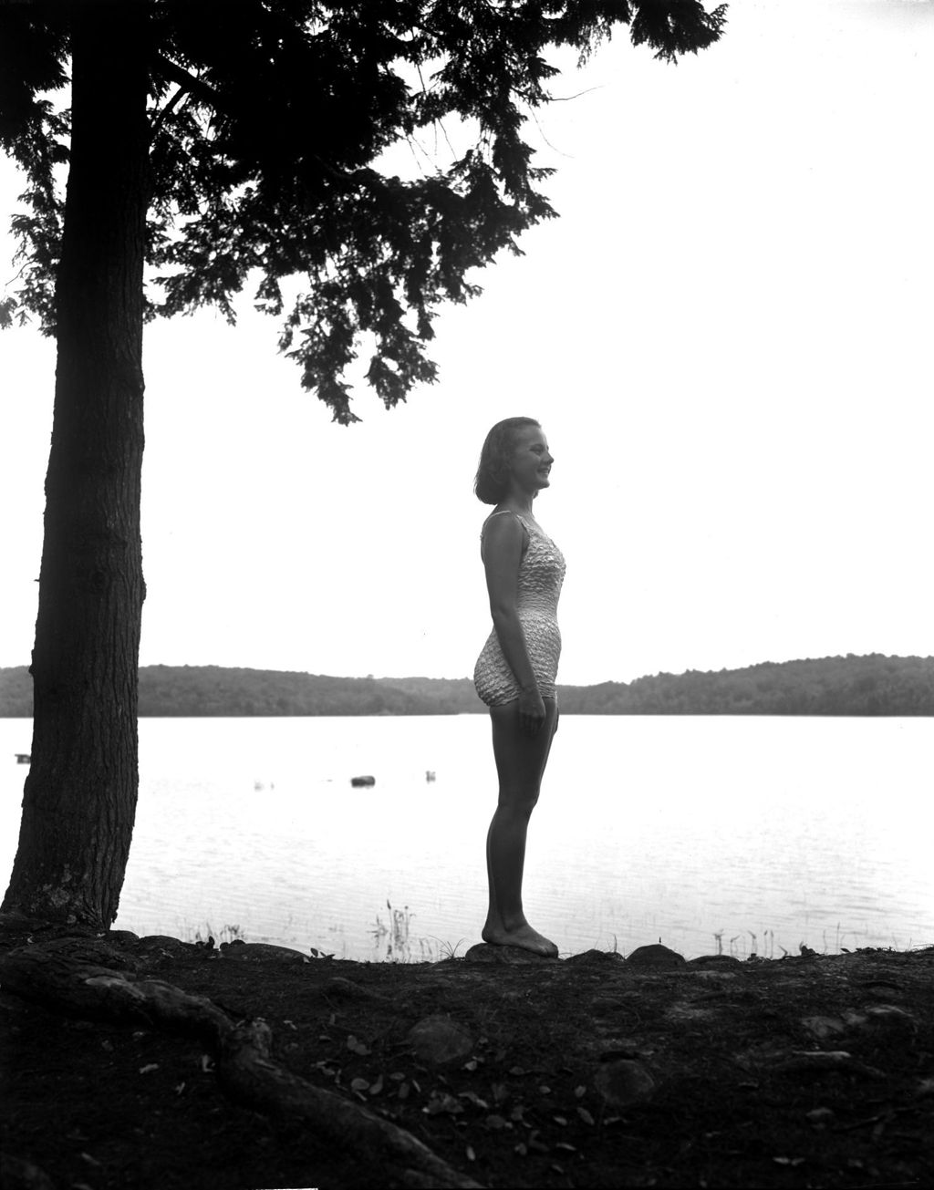 Miniature of Young Lady Posing By The Lakeside