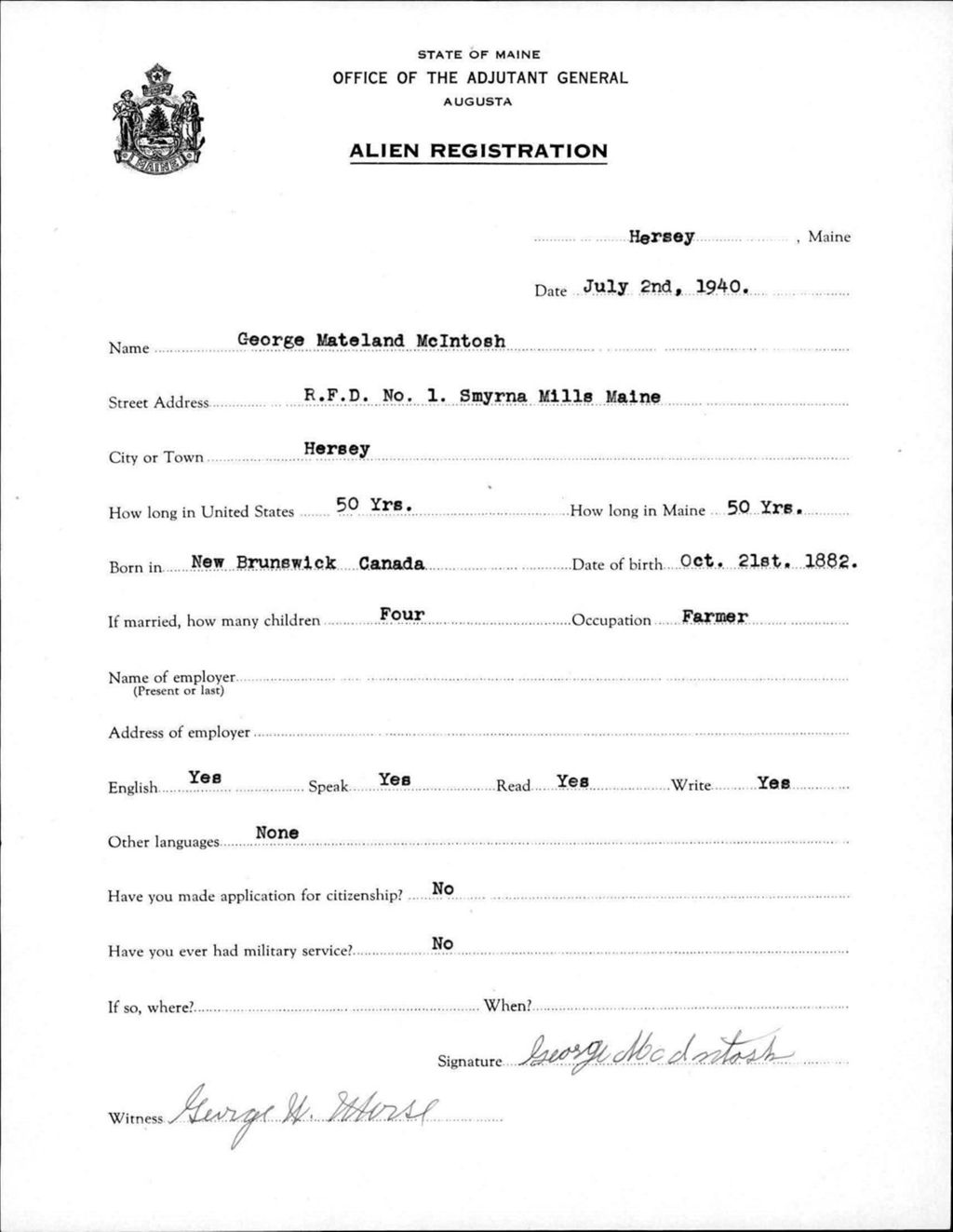 Alien Registration- Mcintosh, George M. (Fort Fairfield, Aroostook County)