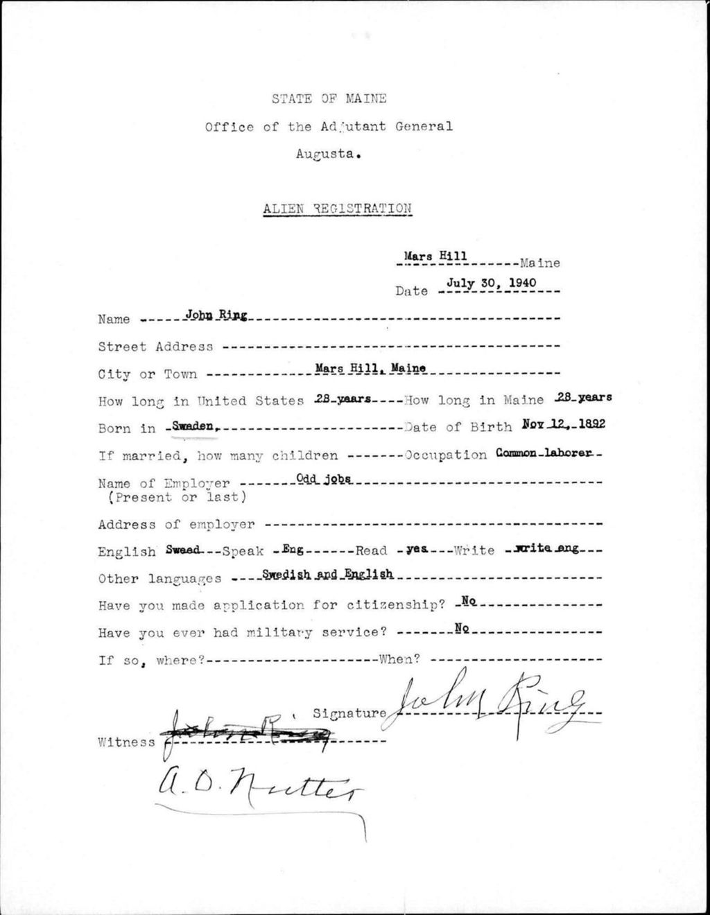 Alien Registration- Ring, John (Mars Hill, Aroostook County)