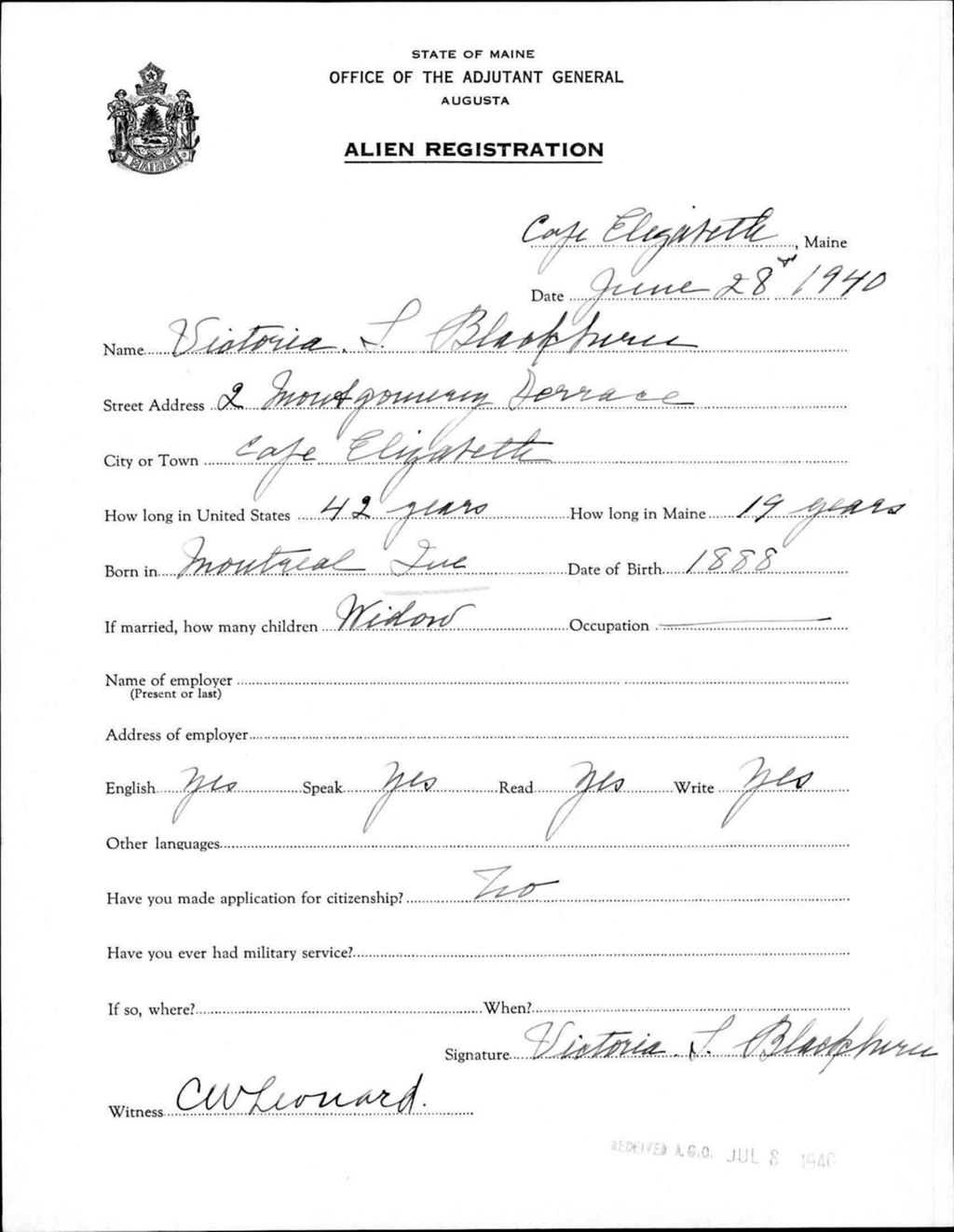 Alien Registration- Blackhouse, Victoria L. (Baldwin, Cumberland County)