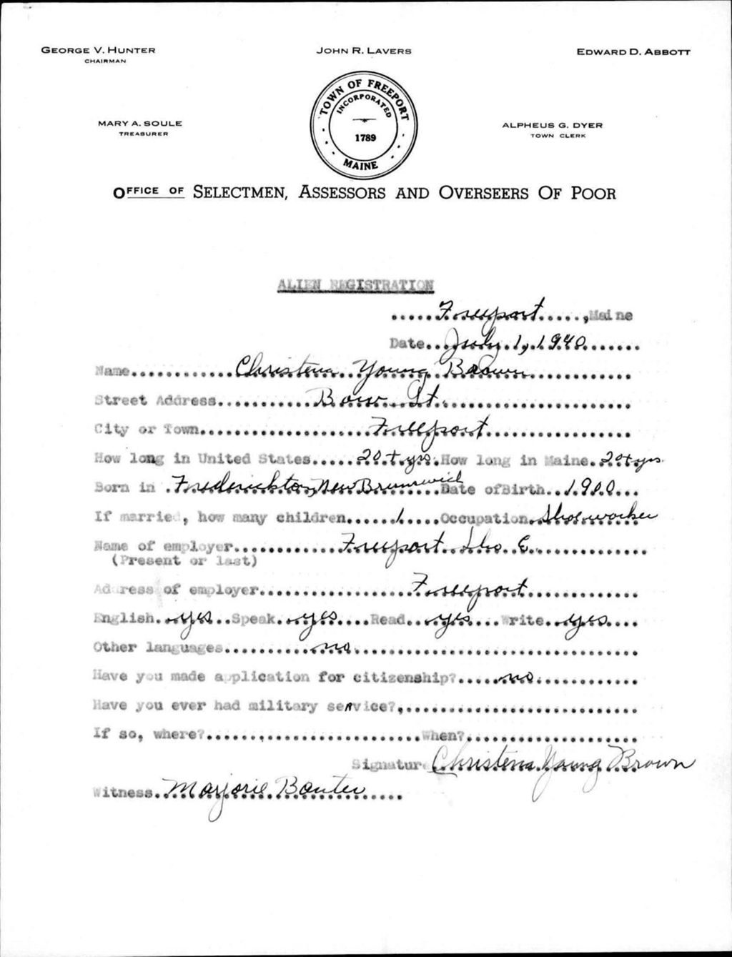 Alien Registration- Young, Christina (Baldwin, Cumberland County)