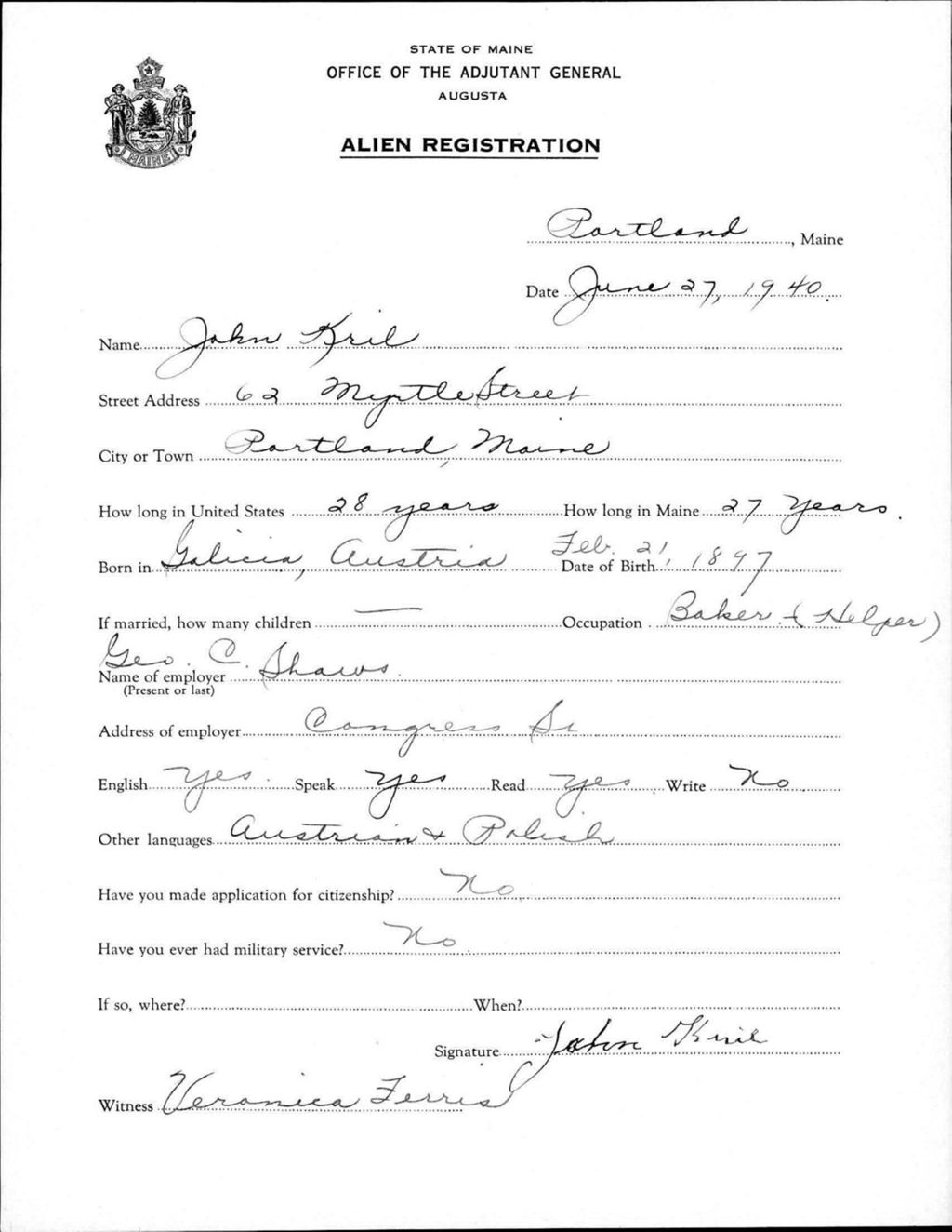 Alien Registration- Kril, John (Portland, Cumberland County)