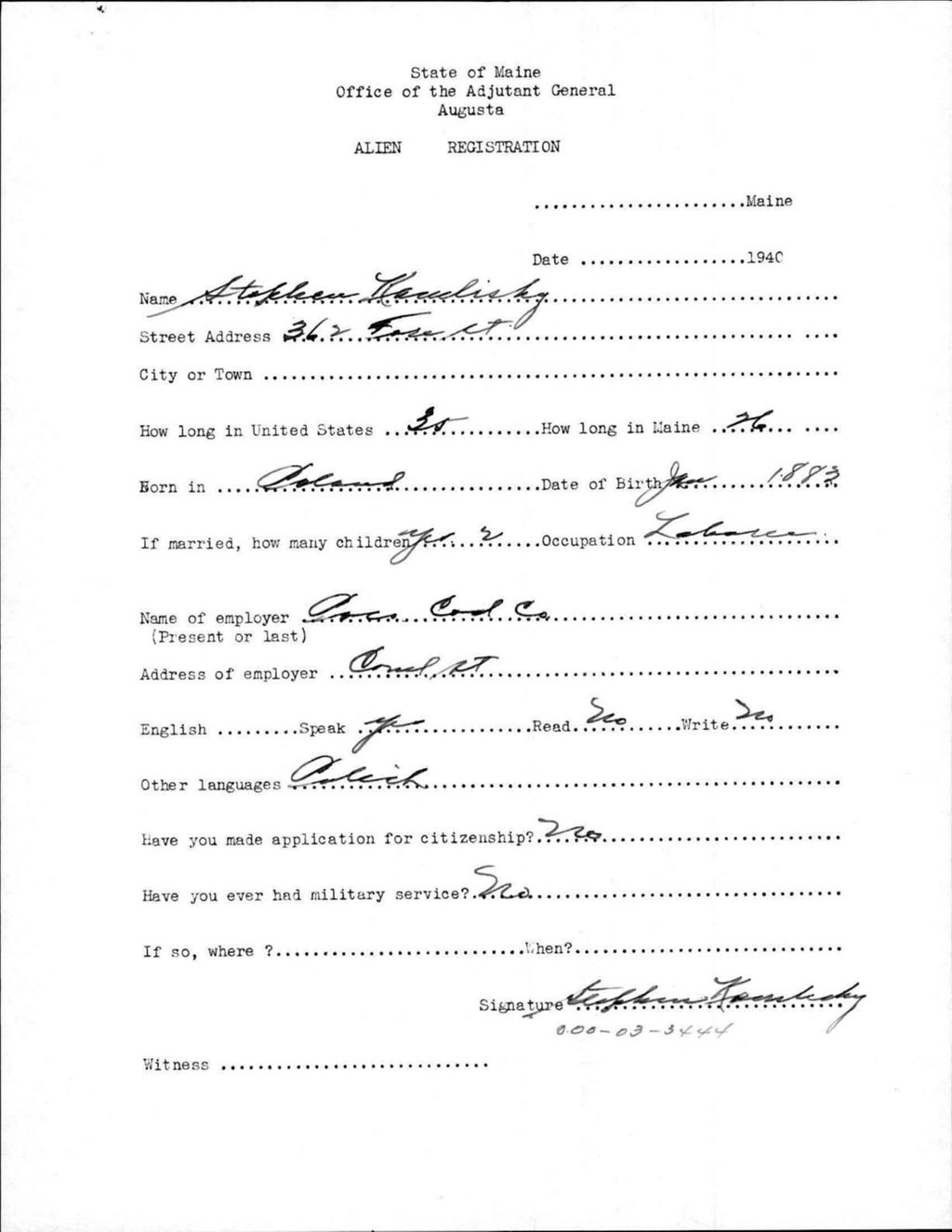 Alien Registration- Kamdisky, Stephen (Portland, Cumberland County)