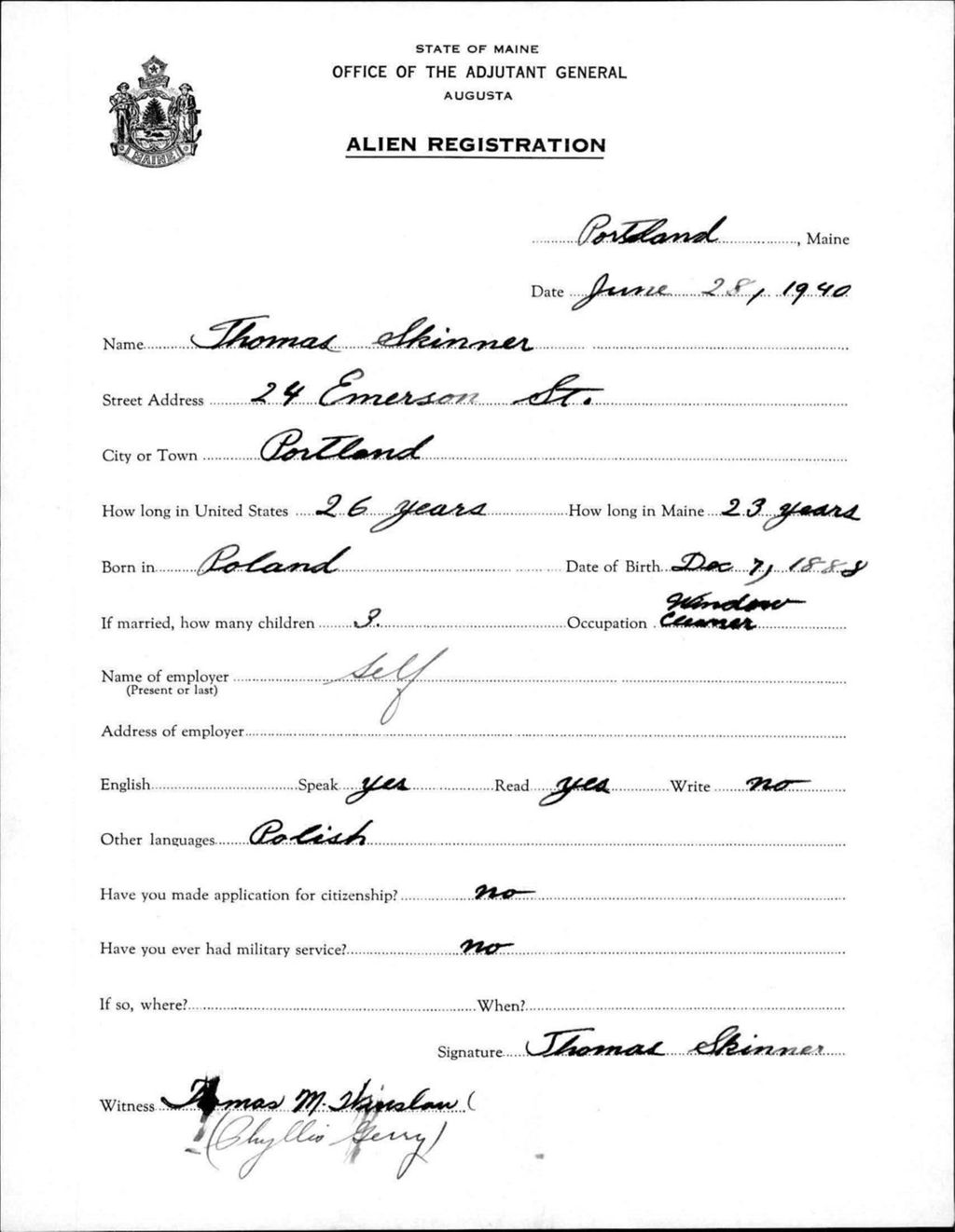Alien Registration- Skinner, Thomas (Portland, Cumberland County)