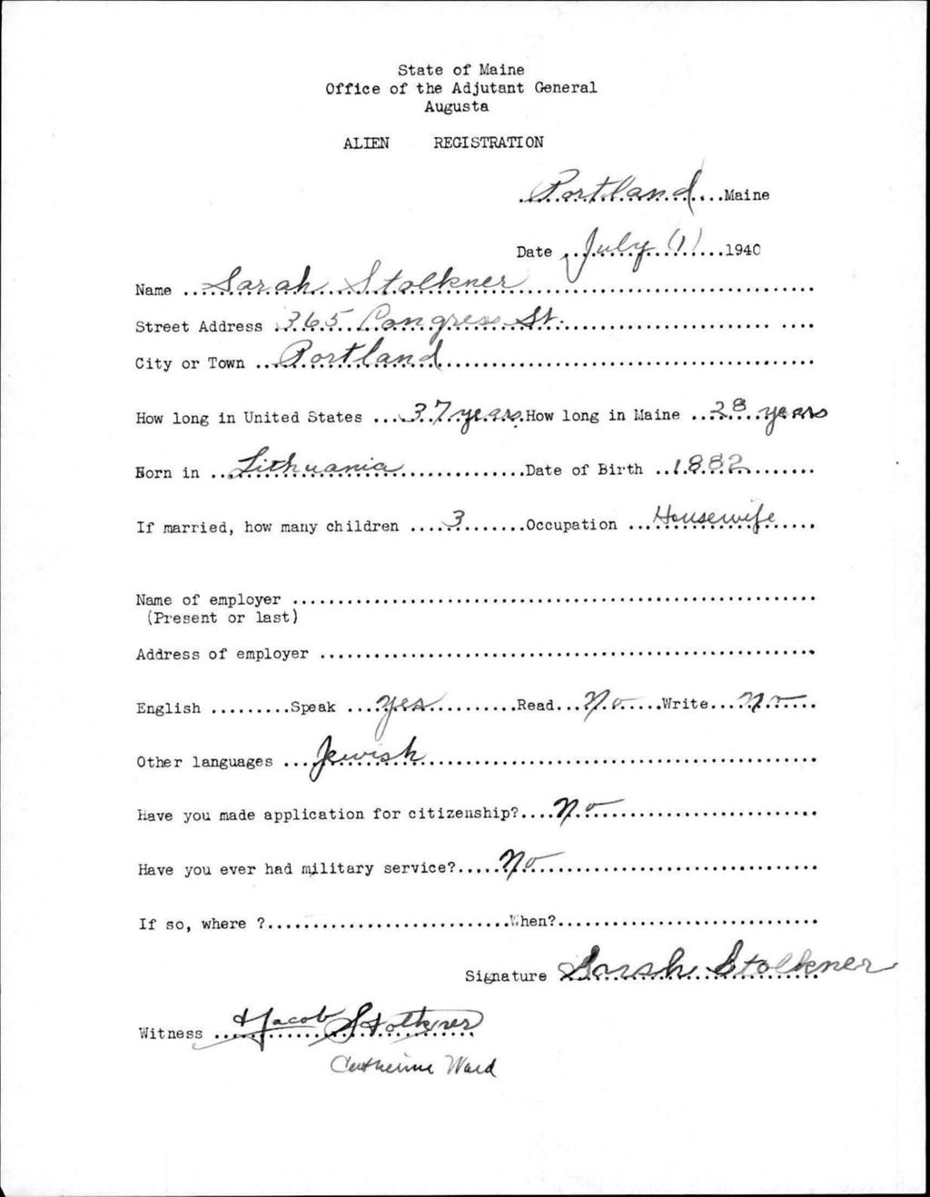Alien Registration- Stolkner, Sarah (Portland, Cumberland County)