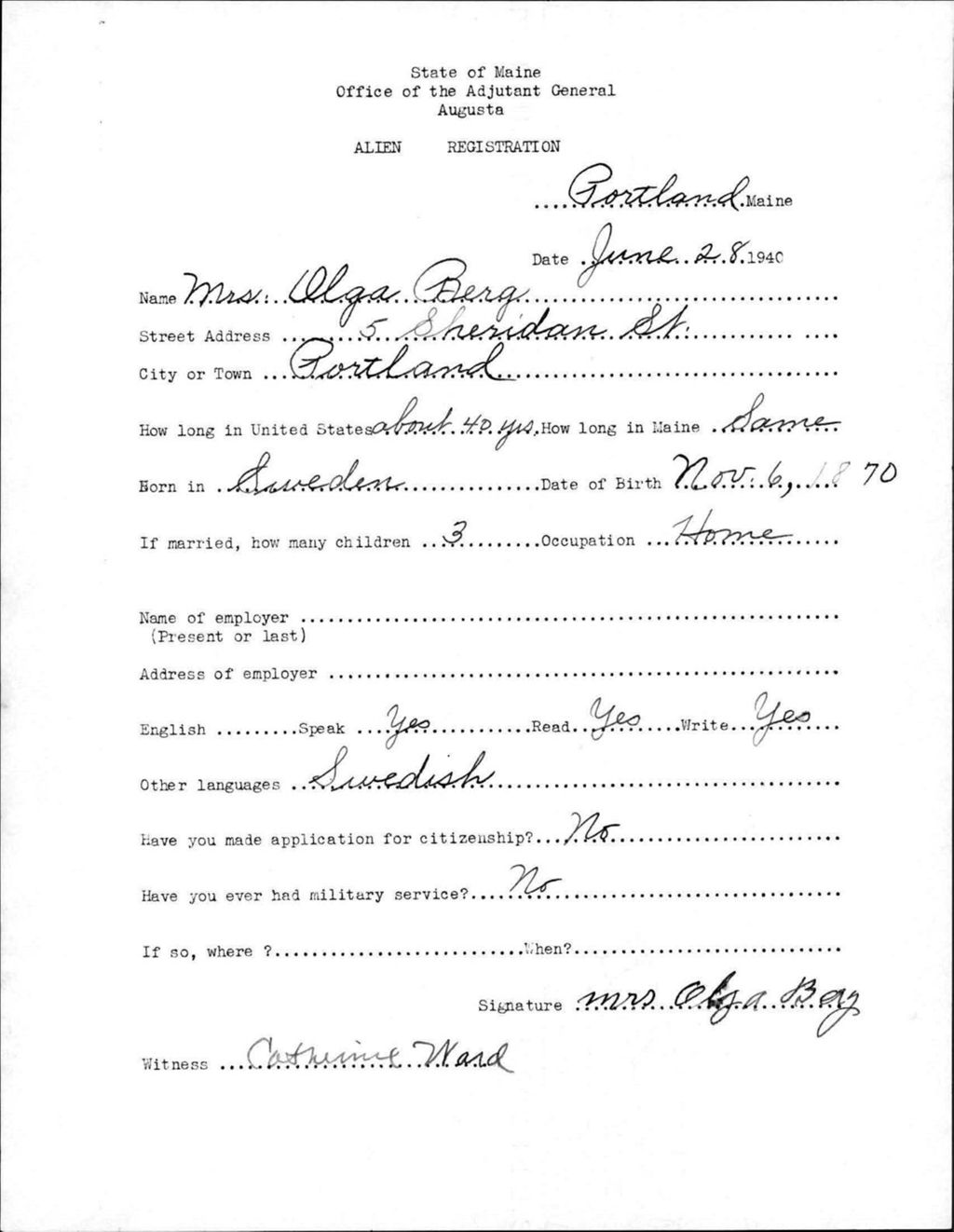 Alien Registration- Berg, Olga (Portland, Cumberland County)