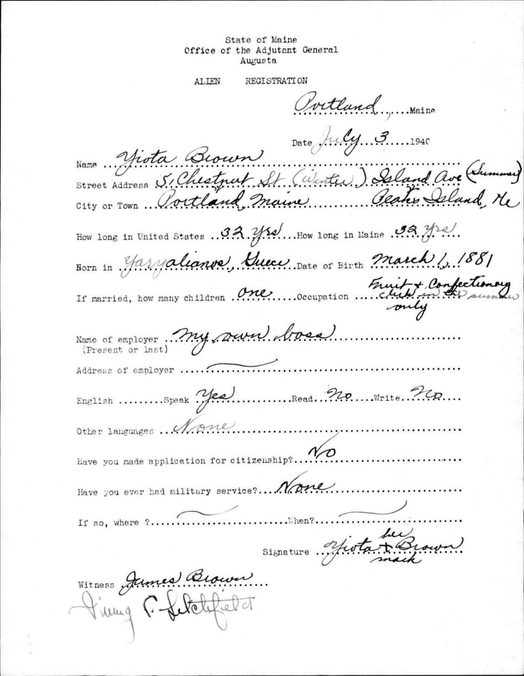 Alien Registration- Brown, Yiota (Portland, Cumberland County)
