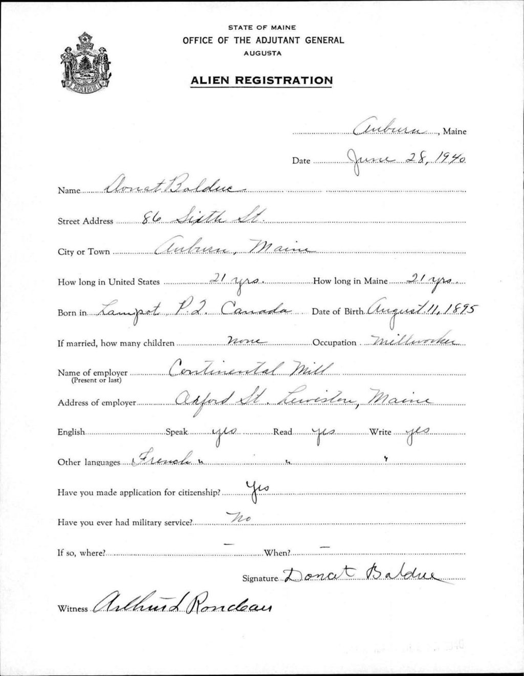Alien Registration- Bolduc, Donat (Auburn, Androscoggin County)